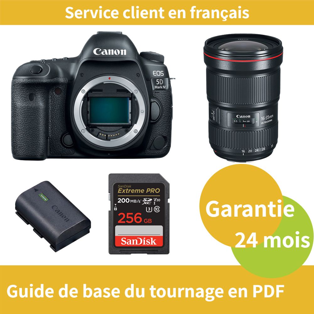 Canon EOS 5D Mark IV Caméra+Canon Objectif EF 16 35mm f2.8 III USM+Canon batterie LP E6NH Officielle+SanDisk Extreme PRO carte SDXC UHS I U3 V30 4K jusqu'à 200 - vue 2