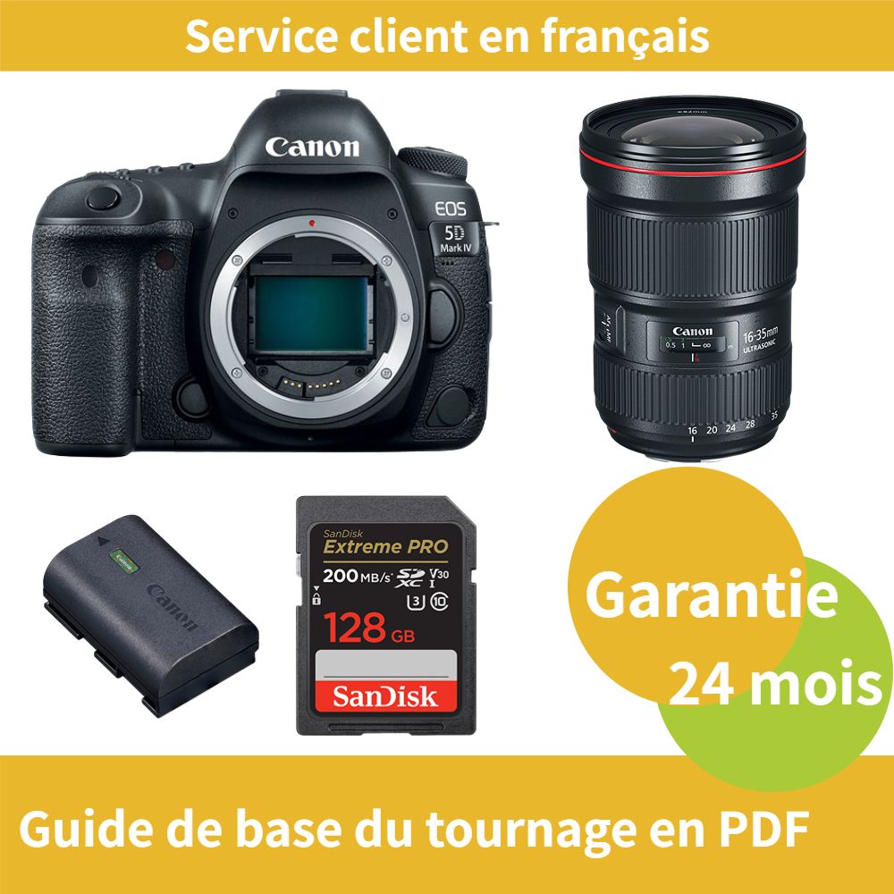 Canon EOS 5D Mark IV Caméra+Canon Objectif EF 16 35mm f2.8 III USM+Canon batterie LP E6NH Officielle+SanDisk Extreme PRO carte SDXC UHS I U3 V30 4K jusqu'à 200 - vue 3