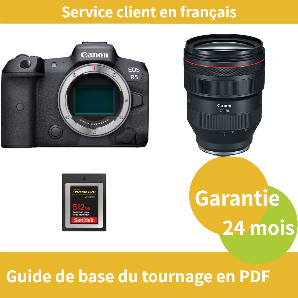Canon EOS R5 Caméra+Canon Objectif RF 28 70mm f/ USM+SanDisk Extreme SD card PRO CFexpress Type B - vue 3