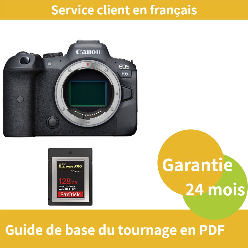 Canon EOS R6 Camera+SanDisk Extreme SD card PRO CFexpress Type B - vue 2