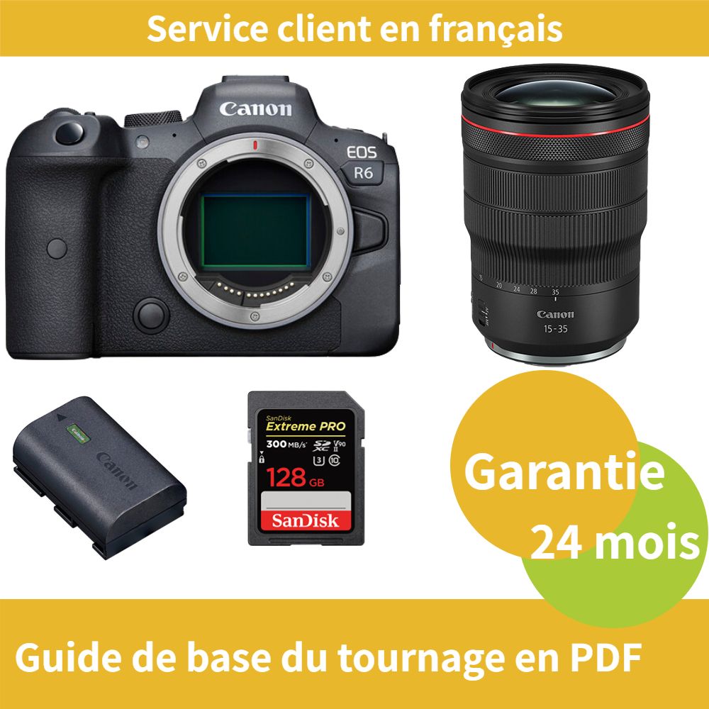 Canon EOS R6 Camera+Canon Objectif RF 15 35MM F2.8 IS USM+Canon batterie LP E6NH Officielle+SanDisk Extreme PRO carte SDXC UHS II - vue 3