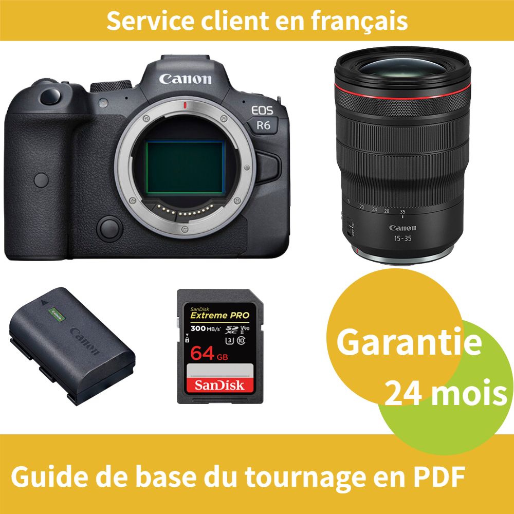 Canon EOS R6 Camera+Canon Objectif RF 15 35MM F2.8 IS USM+Canon batterie LP E6NH Officielle+SanDisk Extreme PRO carte SDXC UHS II - vue 2