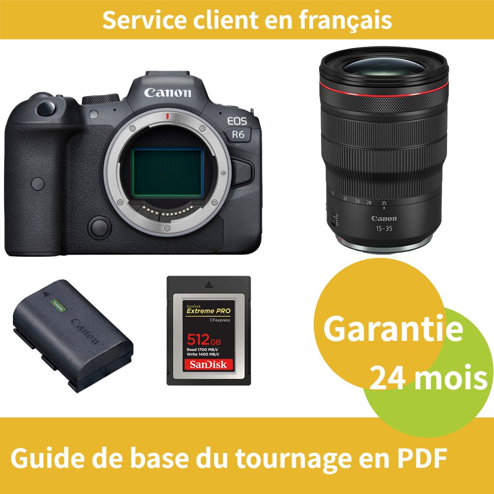 Canon EOS R6 Camera+Canon Objectif RF 15 35MM F2.8 IS USM+Canon batterie LP E6NH Officielle+SanDisk Extreme SD card PRO CFexpress Type B - vue 2