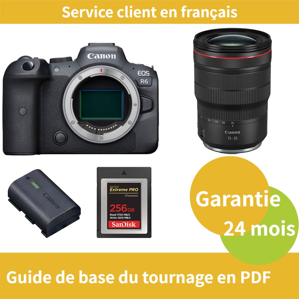 Canon EOS R6 Camera+Canon Objectif RF 15 35MM F2.8 IS USM+Canon batterie LP E6NH Officielle+SanDisk Extreme SD card PRO CFexpress Type B - vue 3
