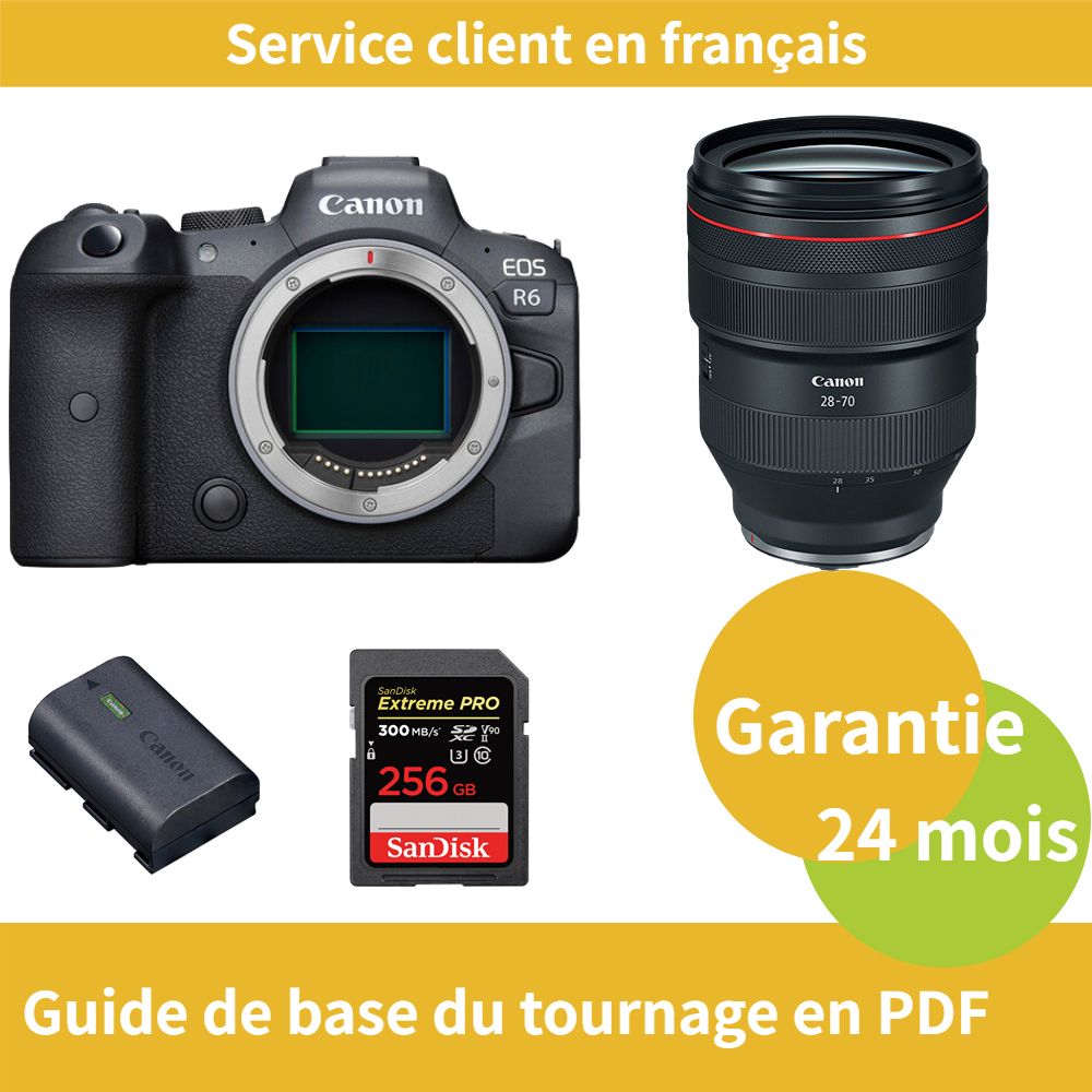 Canon EOS R6 Camera+Canon Objectif RF 28 70mm f2 USM+Canon batterie LP E6NH Officielle+SanDisk Extreme PRO carte SDXC UHS II - vue 3