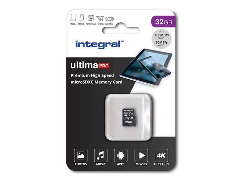 Integral INMSDH32G 10070V30 mémoire flash MicroSDHC UHS I Classe 10 Neuf - vue 2