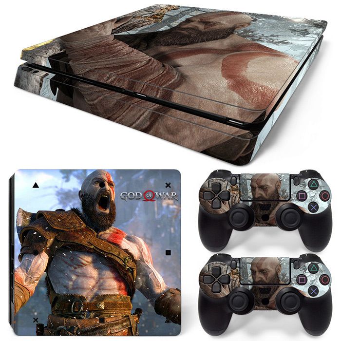 Kit De Autocollants Skin Decal Pour Console De Jeu Ps4 Slim Corps Complet Dieu De La Guerre, T1tn-Ps4slim-2055