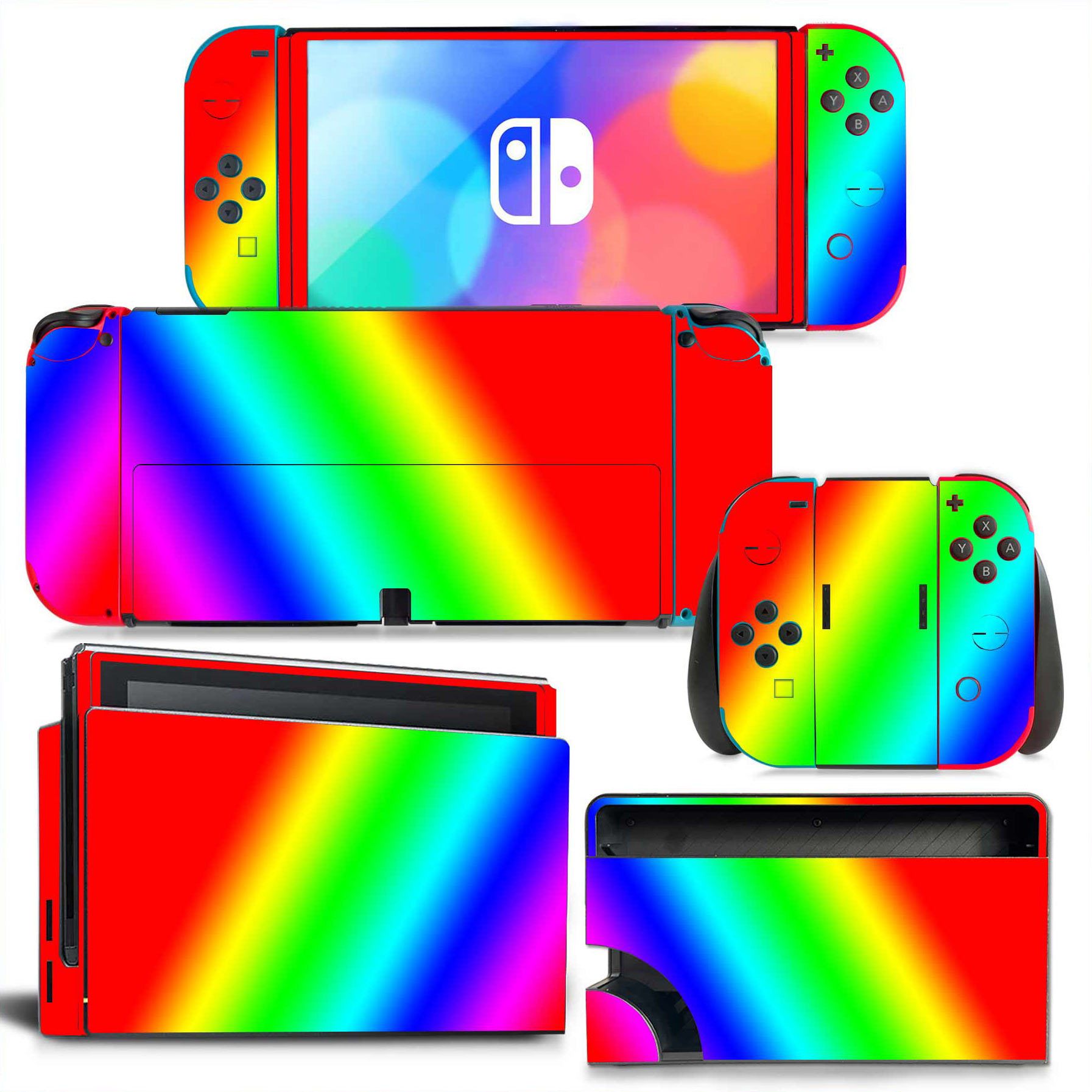 Kit De Autocollants Skin Decal Pour Switch Oled Console De Jeu Full Body Ns Oled, T1tn-Nsoled-2013