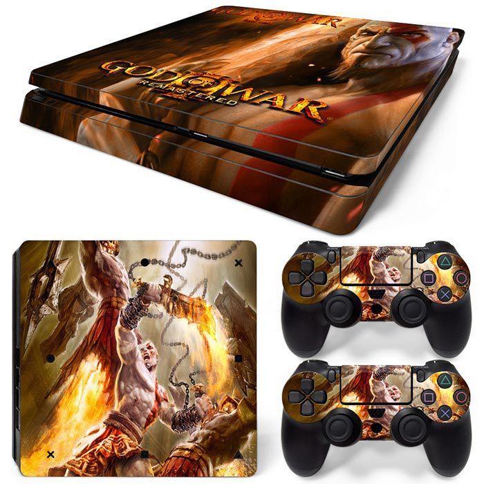 Kit De Autocollants Skin Decal Pour Console De Jeu Ps4 Slim Corps Complet Dieu De La Guerre, T1tn-Ps4slim-0161