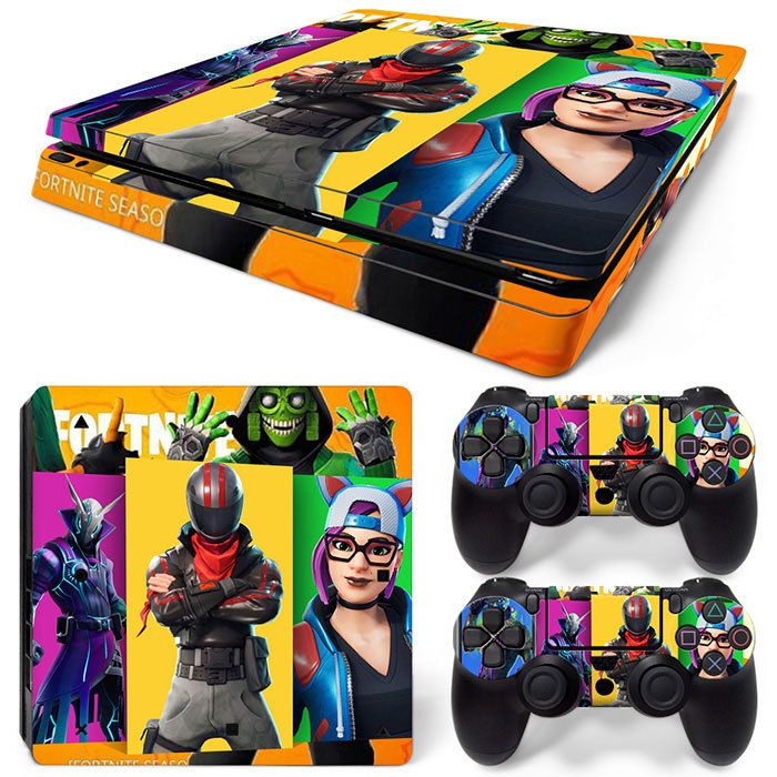 Kit De Autocollants Skin Decal Pour Accessoires De Console De Jeu Fortnite Manette Ps4 Slim, T1tn-Ps4slim-6677