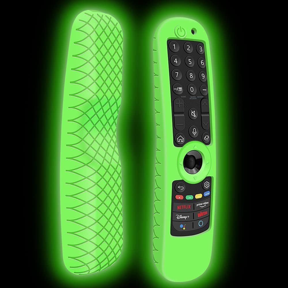 Housse Coque En Silicone Pour Telecommande Lg Mr21Ga Mr22Ga Mr23Ga Mr24Ga, Etui De Protection Pour Magic Remote Lg 2021-2024(Glow Green)