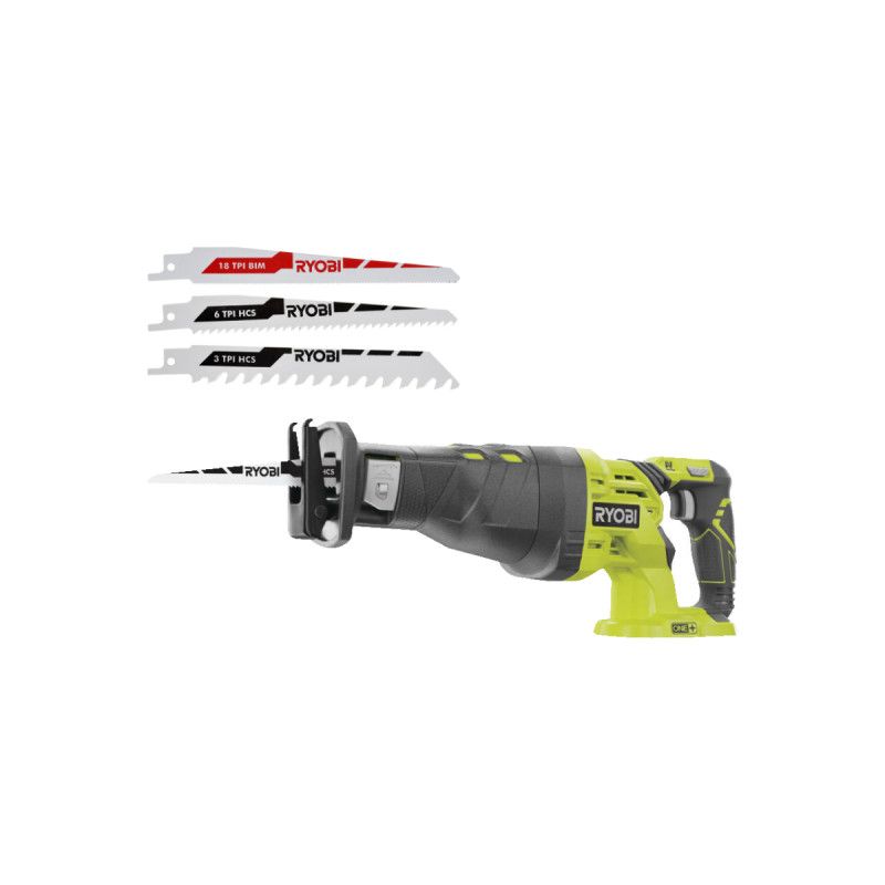 Pack RYOBI Scie sabre R18RS 0 18V One+ sans batterie ni chargeur Lot de 3 lames RAK3RBWM spéciales scie sabre - vue 2