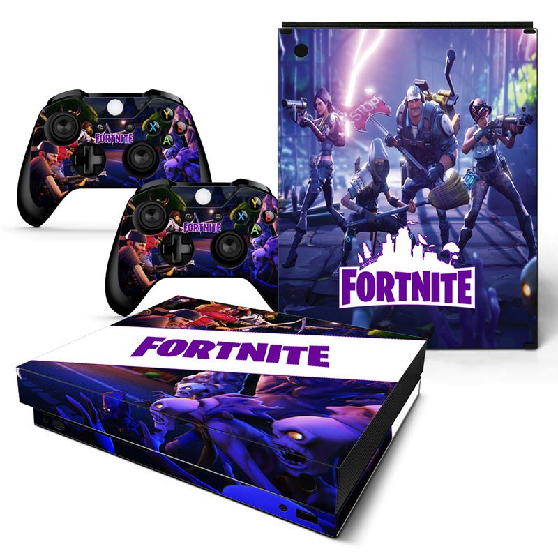 Kit De Autocollants Skin Decal Pour Console De Jeu Fortnite Corps H?Te De La Console De Jeu Xbox One X, T1tn-Xbonex-1070