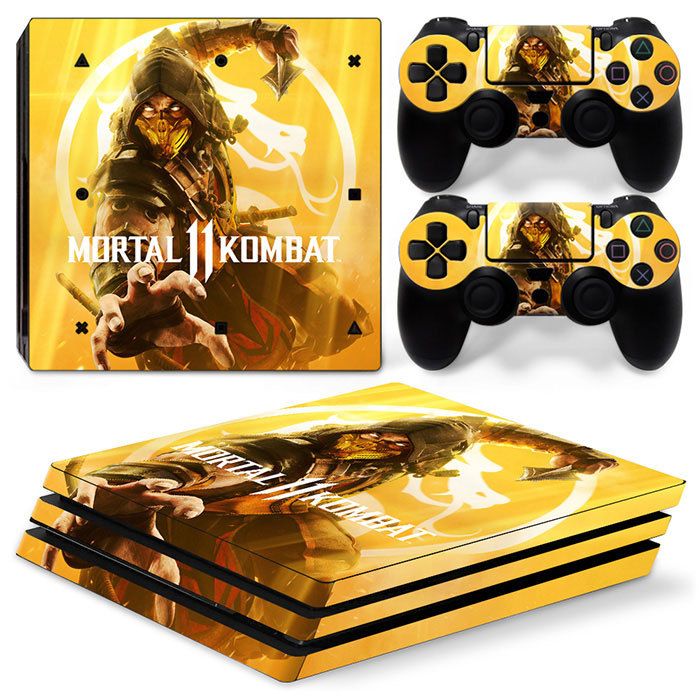 Kit De Autocollants Skin Decal Pour Console De Jeu Ps4 Pro Ma?Tre Sekiro Mortel 11 Personnage De Console De Jeu Kambat, T1tn-P4pro-1814