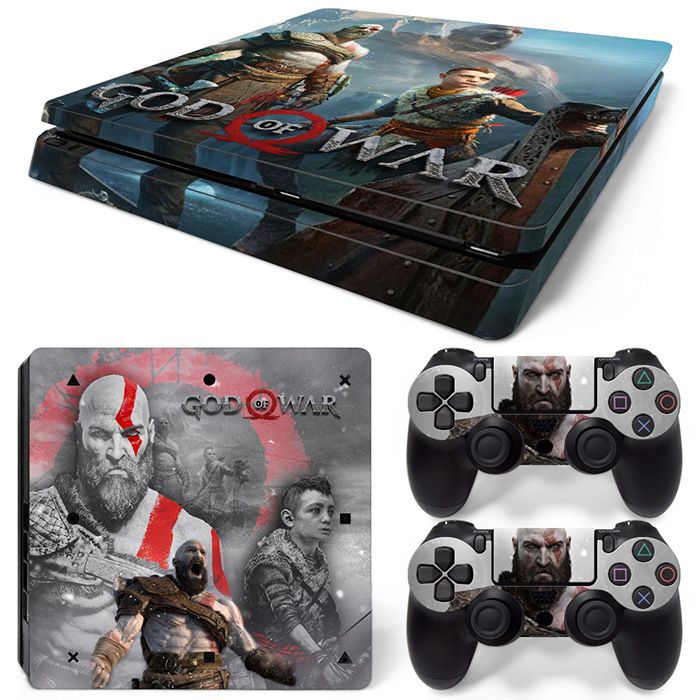 Kit De Autocollants Skin Decal Pour Console De Jeu Ps4 Slim Corps Complet Dieu De La Guerre, T1tn-Ps4slim-1838