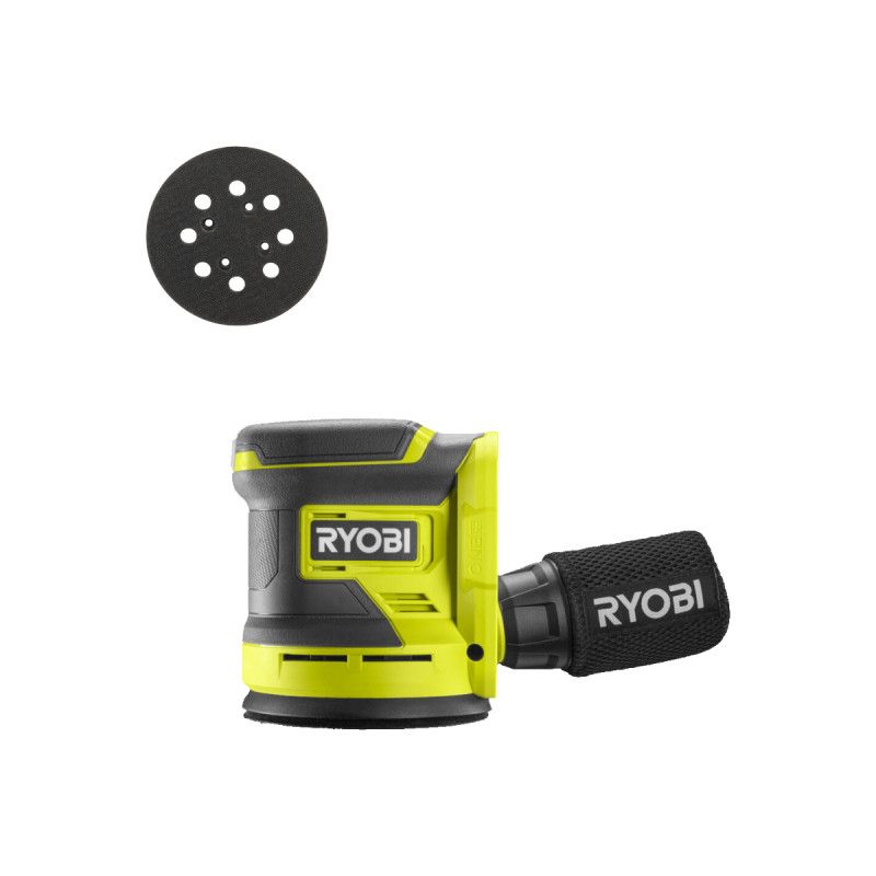 Pack RYOBI Ponceuse excentrique RROS18 0 18V One+ Sans batterie ni chargeur Plateau de ponçage ROSP1A 125 mm - vue 2