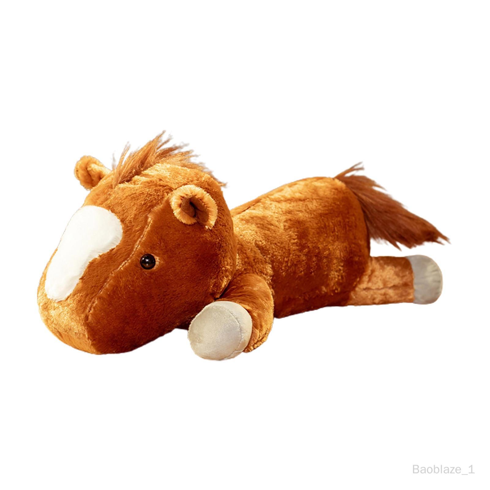  - Baoblaze Jouet En Peluche Pour Animal En Peluche, Cheval En Peluche Créatif En Peluche, Pour La Décoration De La Chambre Marron