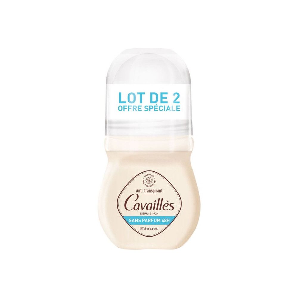 Déodorant Effet Extra sec Sans Parfum Roge Cavailles Le Lot De 2 Roll on - vue 2