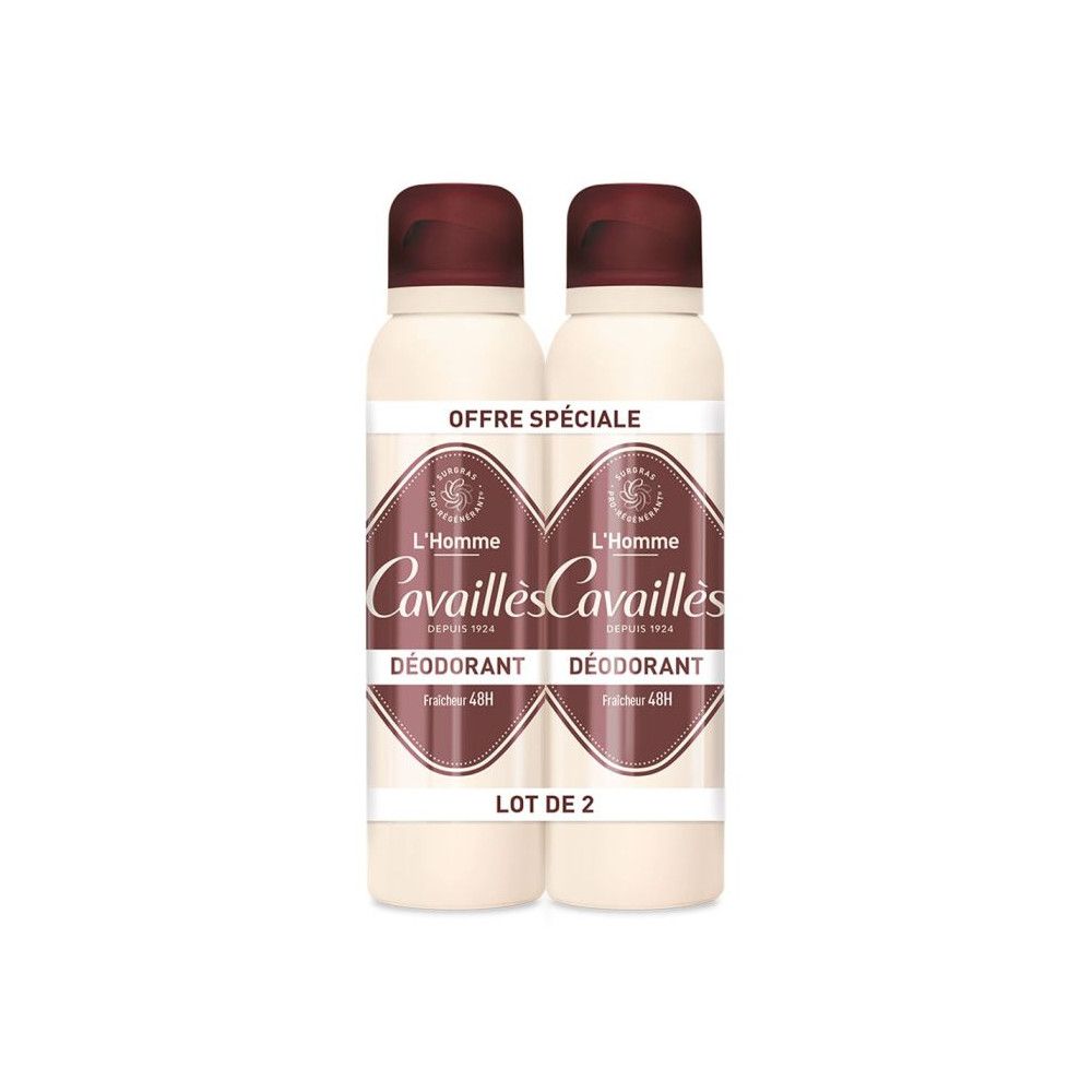 Déodorant Homme Dermato Peaux Sensibles 48h Roge Cavailles Le Lot De 2x150ml - vue 3
