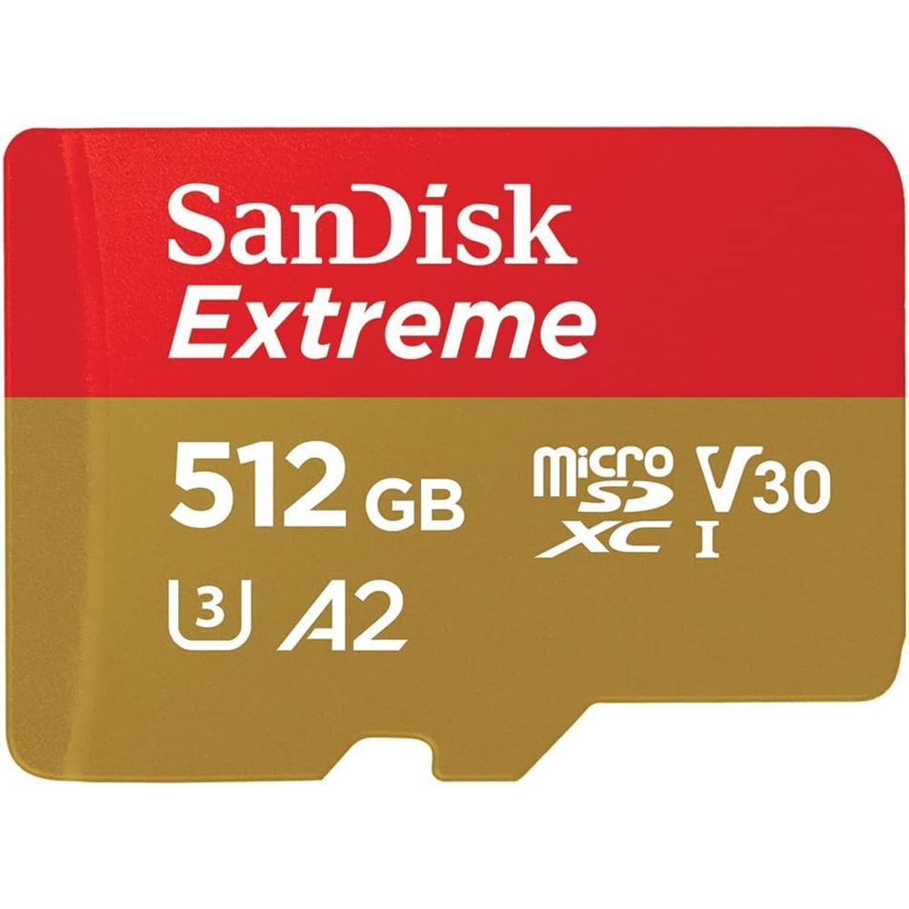 SanDisk Extreme Carte Mémoire MicroSDXC + Adaptateur SD Classe 10 U3 V30