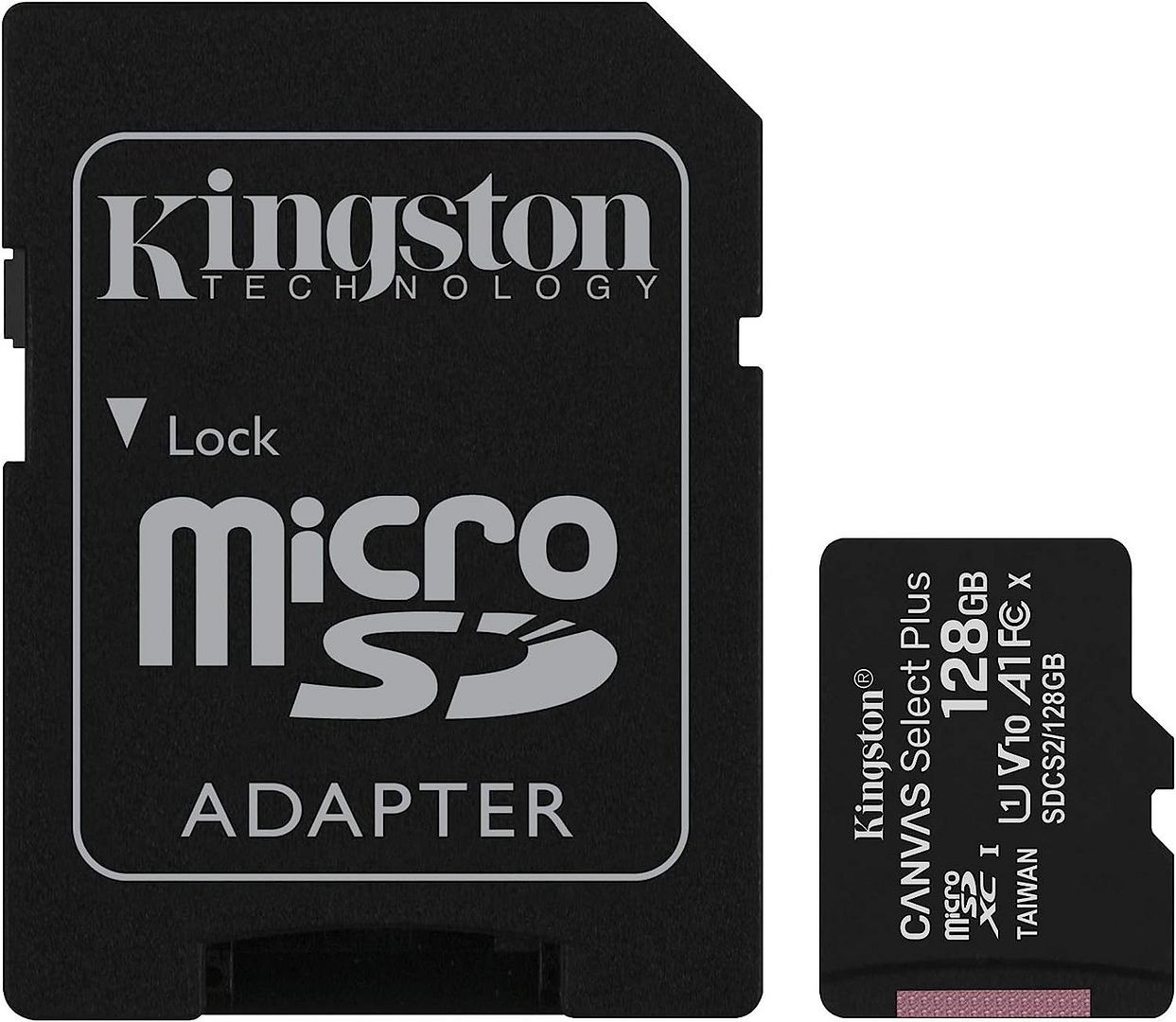Kingston Canvas Select Plus Carte MIcro SD SDCS2 Class 10 + Adaptateur