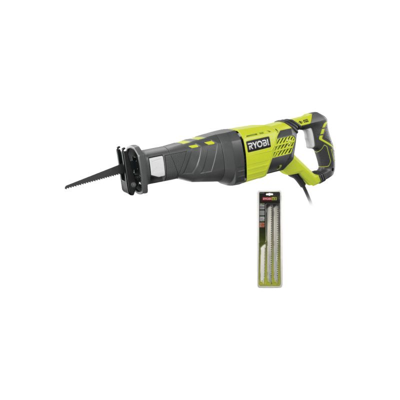 Pack RYOBI Scie sabre électrique RRS1200 K lot de 3 lames scie sabre RYOBI acier et inox 300152mm RAK03SSRB