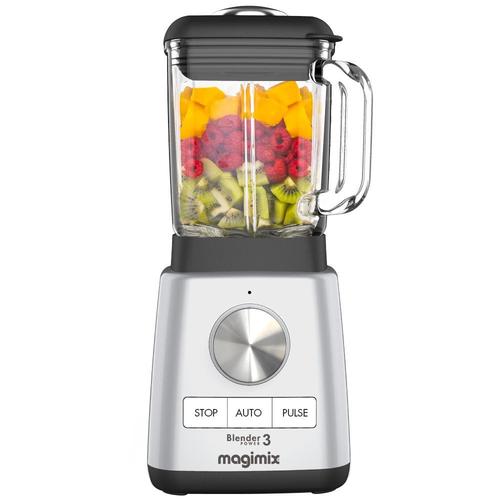 Magimix Blender Power 3 - Bol Mixeur Blender - 1.2 Litres - Chrome Mat