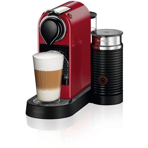 Krups Nespresso Citiz & Milk Yy4116fd - Machine à Café Avec Buse Vapeur "cappuccino" - 19 Bar - Rouge