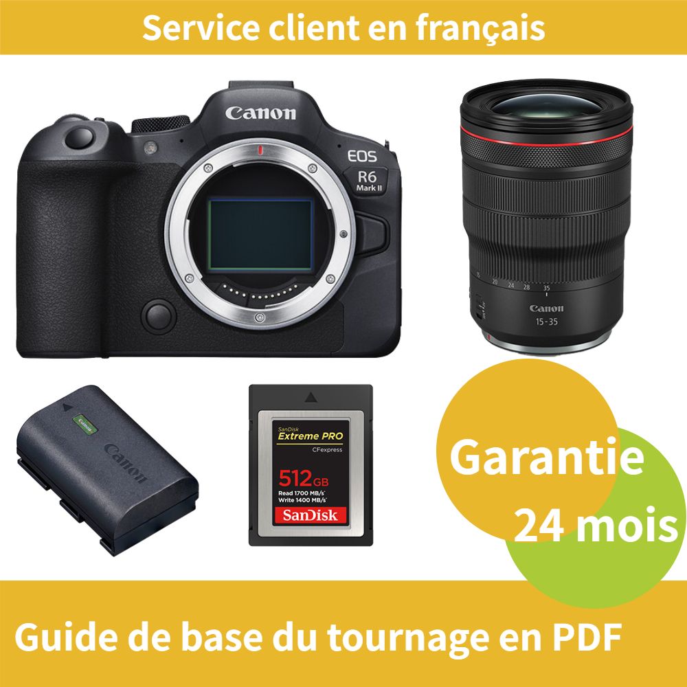 Canon EOS R6 Mark II caméra+Canon Objectif RF 15 35MM F2.8 IS USM+Canon batterie LP E6NH Officielle+SanDisk Extreme SD card PRO CFexpress Type B - vue 4