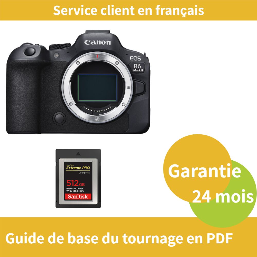 Canon EOS R6 Mark II caméra+SanDisk Extreme SD card PRO CFexpress Type B - vue 3
