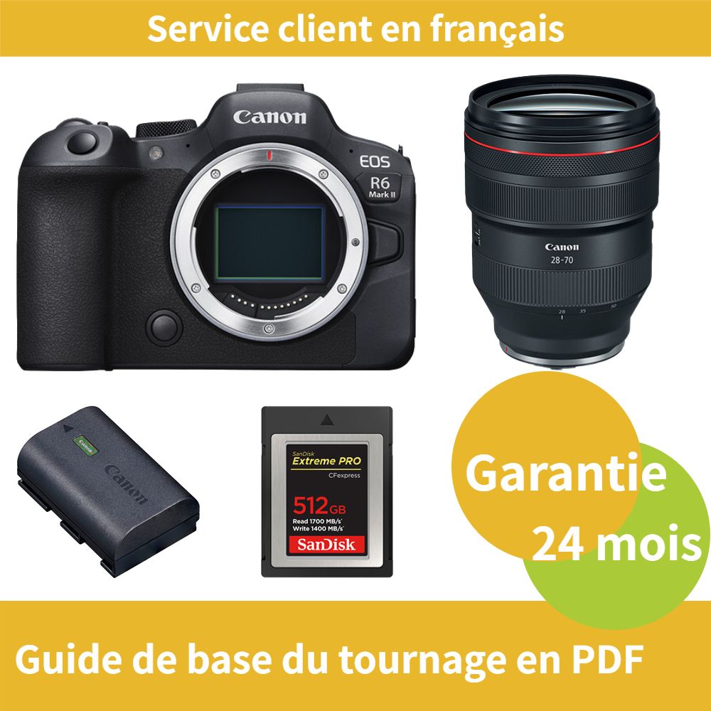 Canon EOS R6 Mark II caméra+Canon Objectif RF 28 70mm f2 USM+Canon batterie LP E6NH Officielle+SanDisk Extreme SD card PRO CFexpress Type B - vue 3
