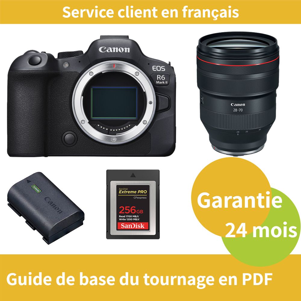 Canon EOS R6 Mark II caméra+Canon Objectif RF 28 70mm f2 USM+Canon batterie LP E6NH Officielle+SanDisk Extreme SD card PRO CFexpress Type B - vue 2