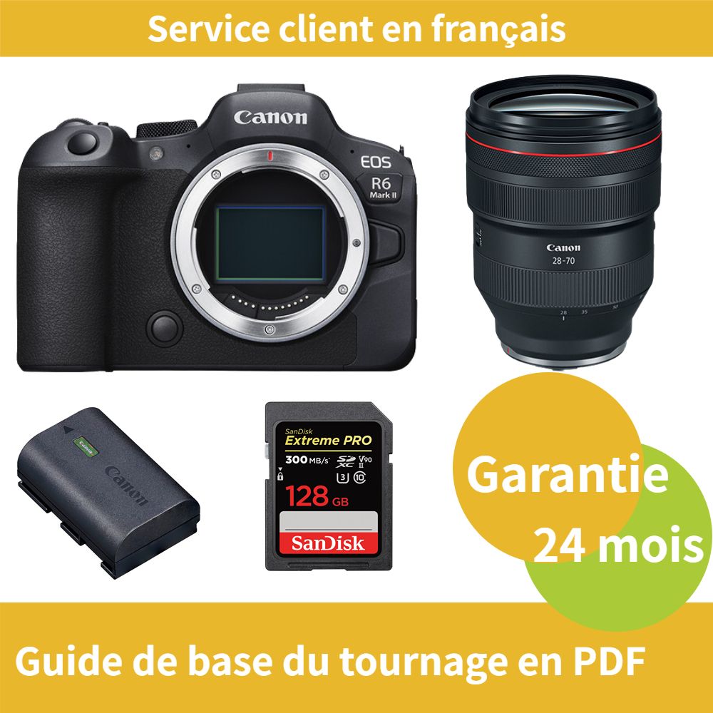 Canon EOS R6 Mark II caméra+Canon Objectif RF 28 70mm f2 USM+Canon batterie LP E6NH Officielle+SanDisk Extreme PRO carte SDXC UHS II - vue 3