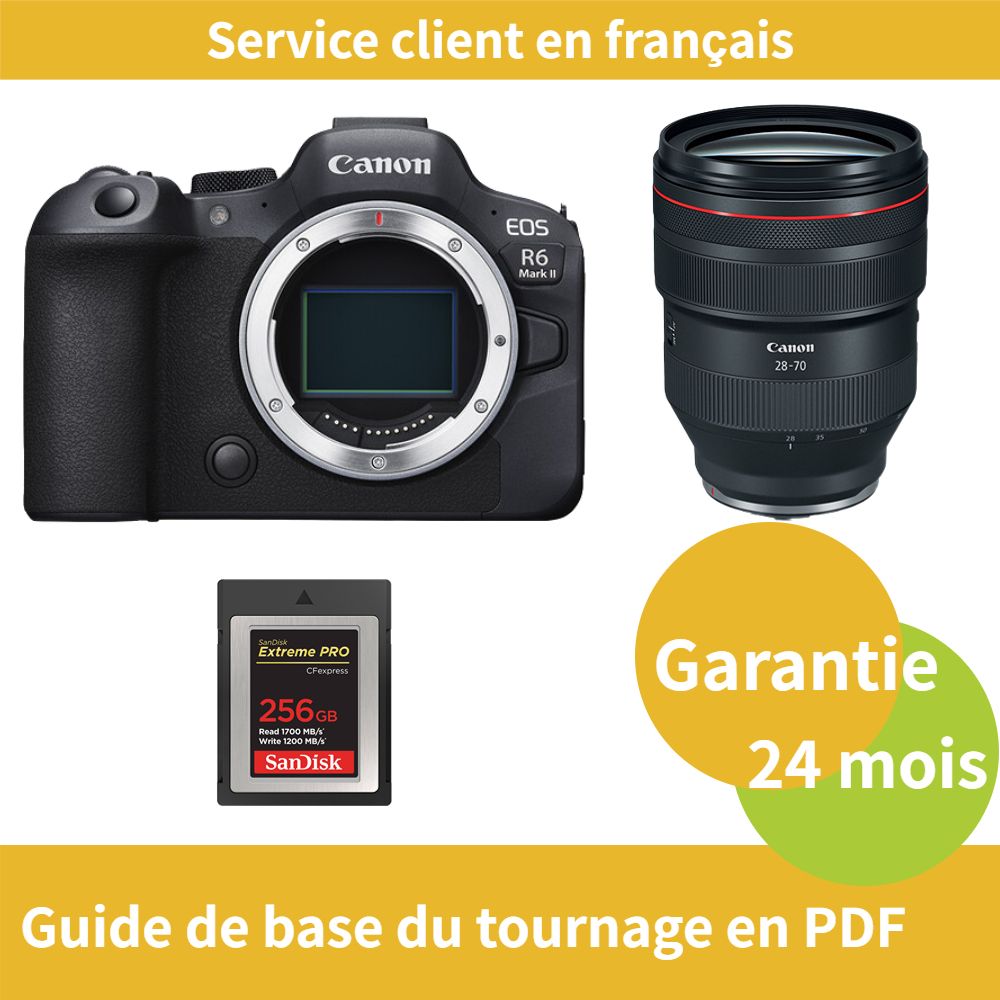 Canon EOS R6 Mark II caméra+Canon Objectif RF 28 70mm f2 USM+SanDisk Extreme SD card PRO CFexpress Type B - vue 3