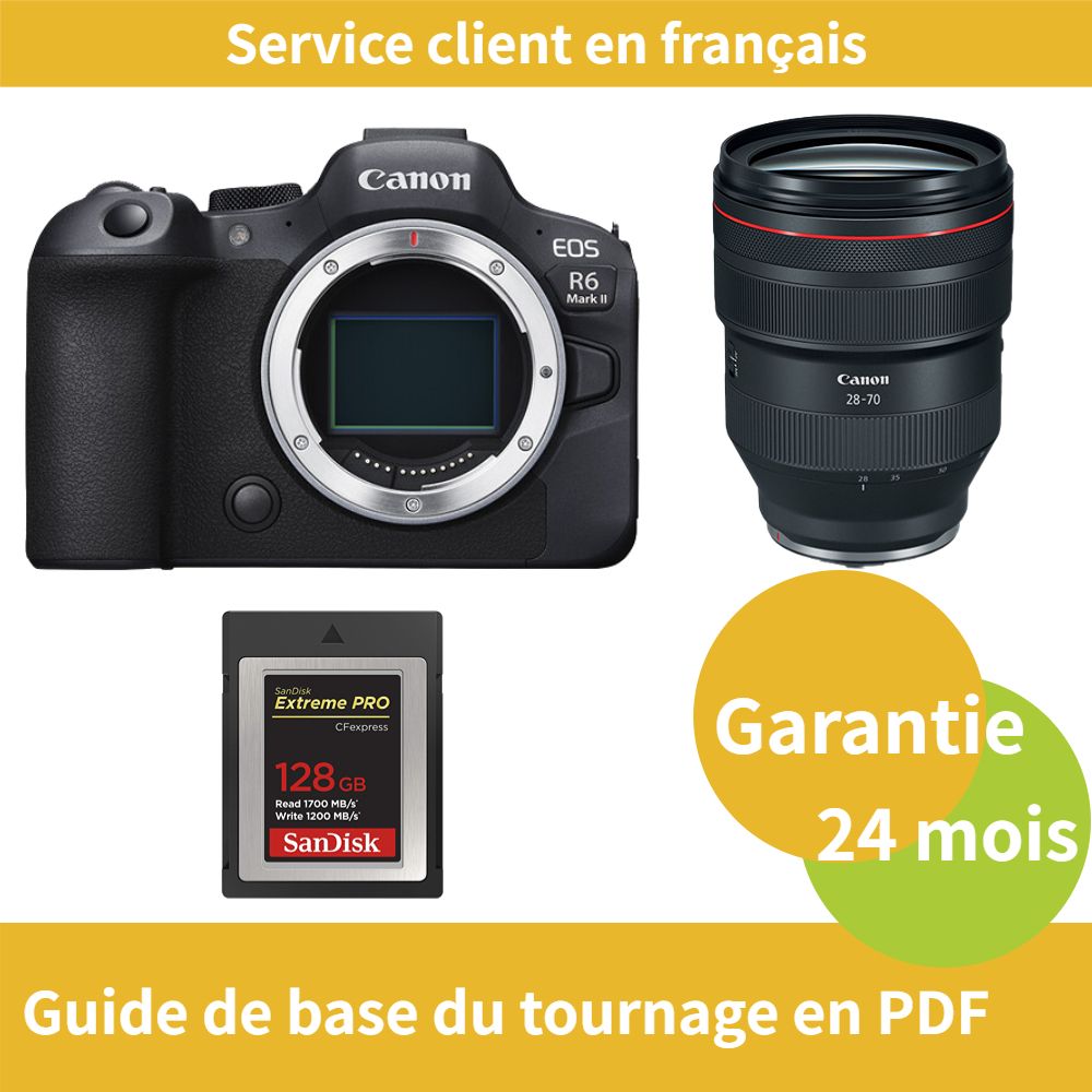 Canon EOS R6 Mark II caméra+Canon Objectif RF 28 70mm f2 USM+SanDisk Extreme SD card PRO CFexpress Type B - vue 2