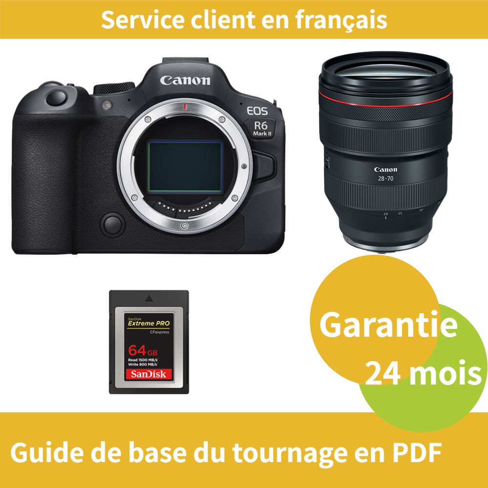 Canon EOS R6 Mark II caméra+Canon Objectif RF 28 70mm f2 USM+SanDisk Extreme SD card PRO CFexpress Type B - vue 4