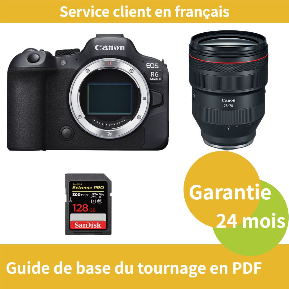 Canon EOS R6 Mark II caméra+Canon Objectif RF 28 70mm f2 USM+SanDisk Extreme PRO carte SDXC UHS II - vue 2