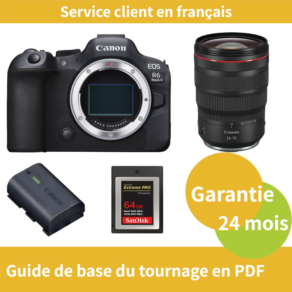Canon EOS R6 Mark II caméra+Canon Objectif RF24 70MM F2.8 is USM+Canon batterie LP E6NH Officielle+SanDisk Extreme SD card PRO CFexpress Type B - vue 4
