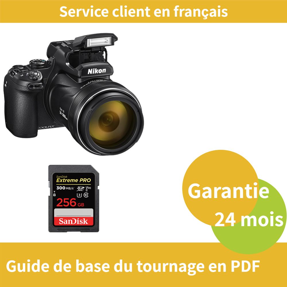 Nikon Coolpix P1000 Appareil photo numérique+SanDisk Extreme PRO carte SDXC UHS II - vue 2