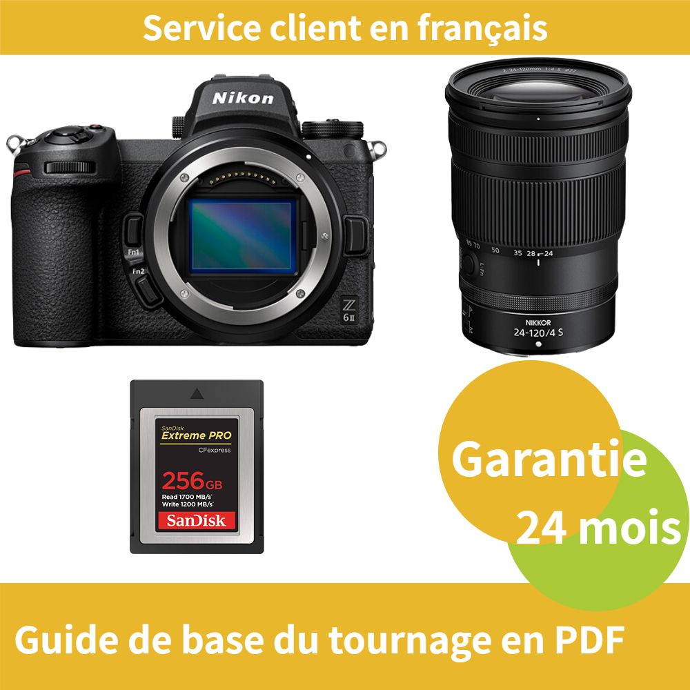 Nikon Z6 II Kit Z 24 120mm f4 camera+SanDisk Extreme SD card PRO CFexpress Type B - vue 4