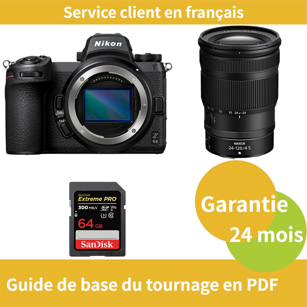 Nikon Z6 II Kit Z 24 120mm f4 camera+SanDisk Extreme PRO carte SDXC UHS II