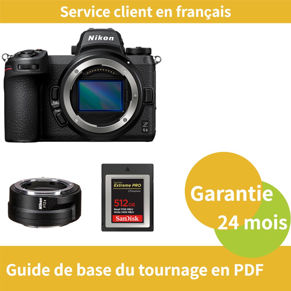 Nikon Z6 II caméra+Nikon Bague d'adaptation FTZ II+SanDisk Extreme SD card PRO CFexpress Type B - vue 3