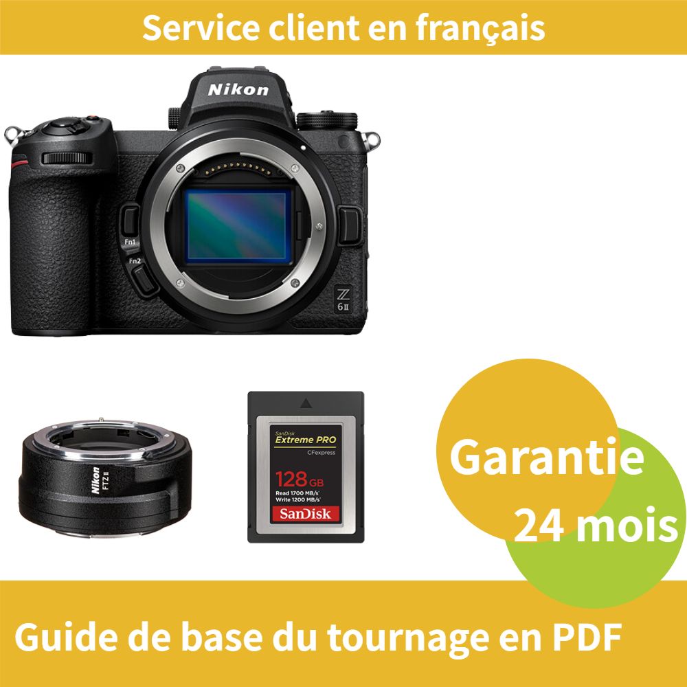 Nikon Z6 II caméra+Nikon Bague d'adaptation FTZ II+SanDisk Extreme SD card PRO CFexpress Type B - vue 2