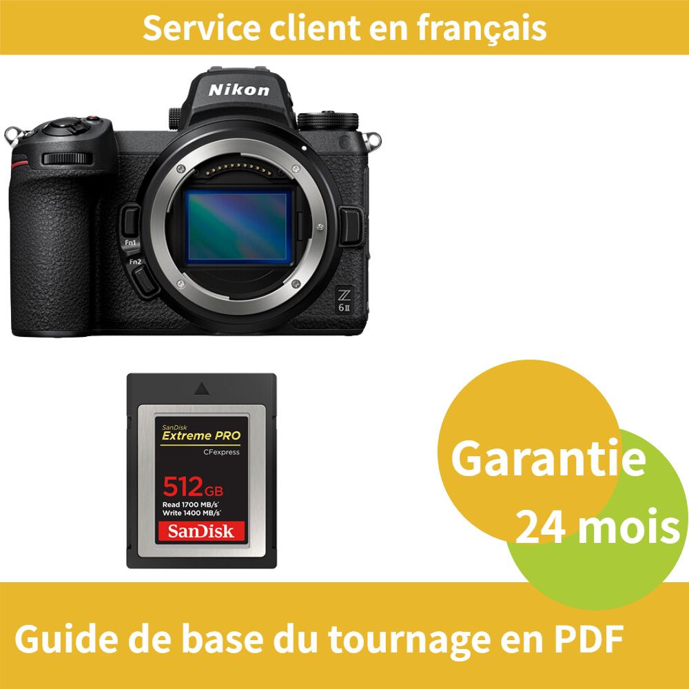 Nikon Z6 II caméra+SanDisk Extreme SD card PRO CFexpress Type B