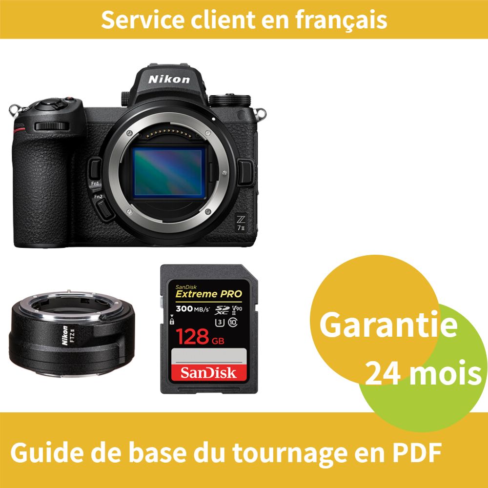 Nikon Z7 II Camera+Nikon Bague d'adaptation FTZ II+SanDisk Extreme PRO carte SDXC UHS II - vue 3