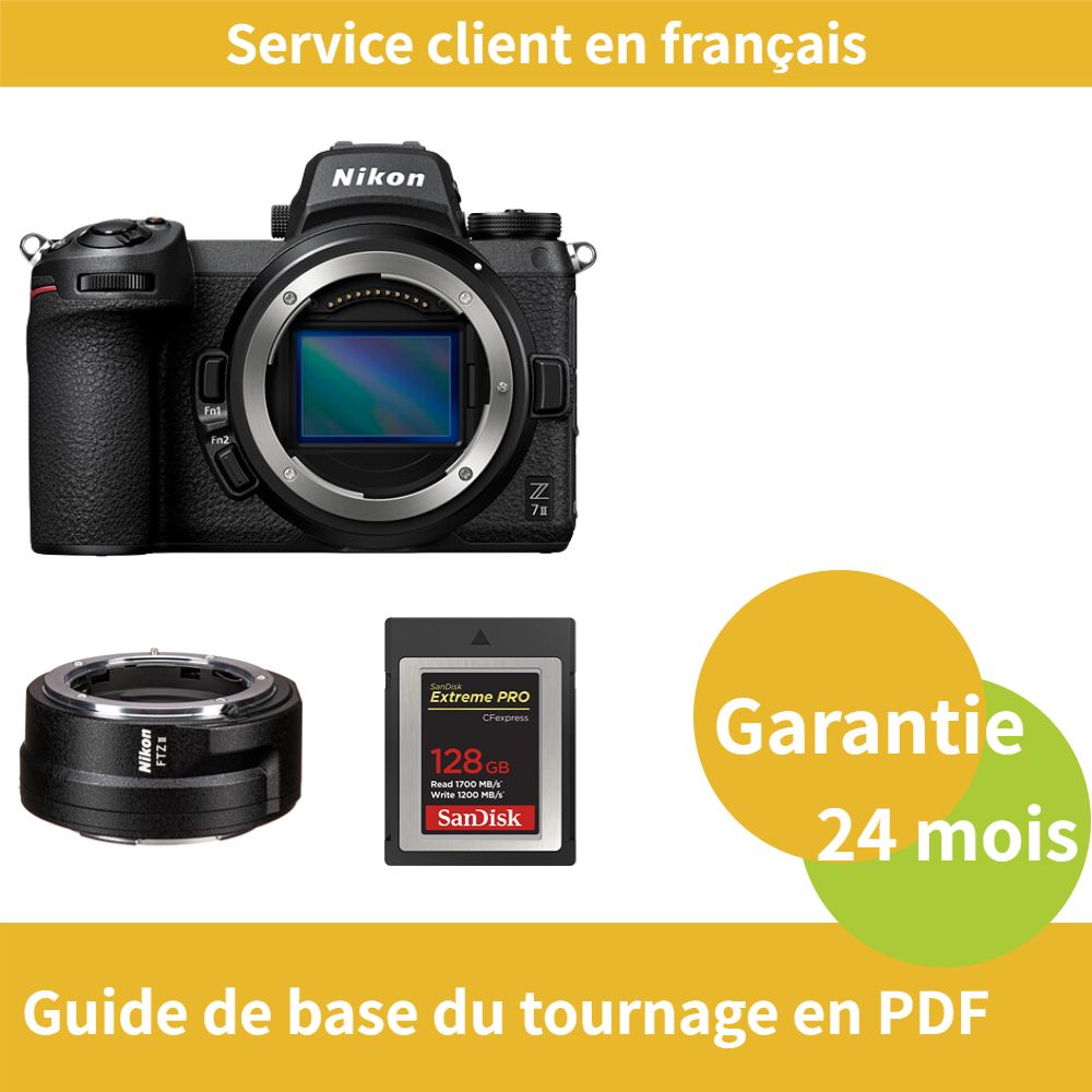 Nikon Z7 II Camera+Nikon Bague d'adaptation FTZ II+SanDisk Extreme SD card PRO CFexpress Type B - vue 2