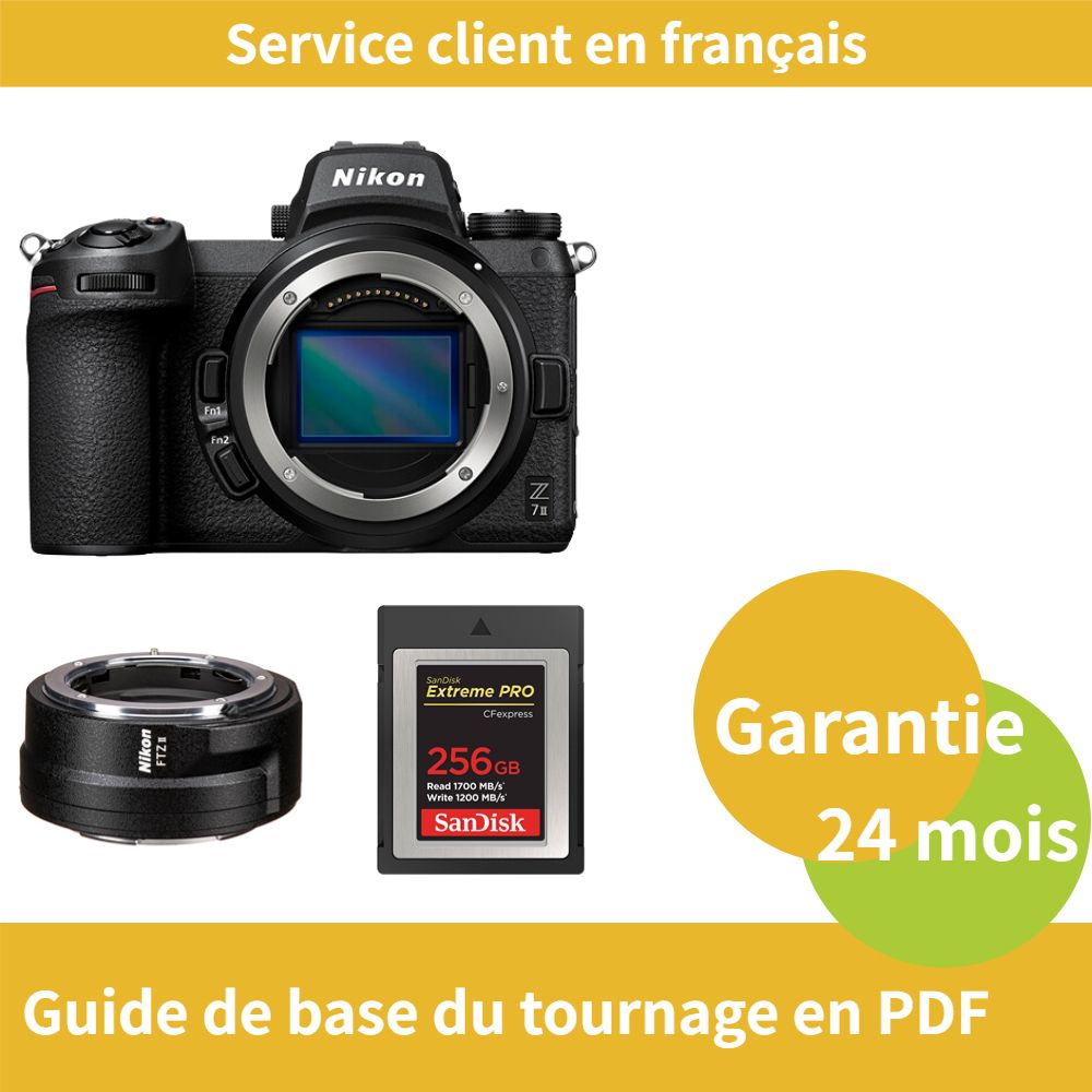 Nikon Z7 II Camera+Nikon Bague d'adaptation FTZ II+SanDisk Extreme SD card PRO CFexpress Type B - vue 3