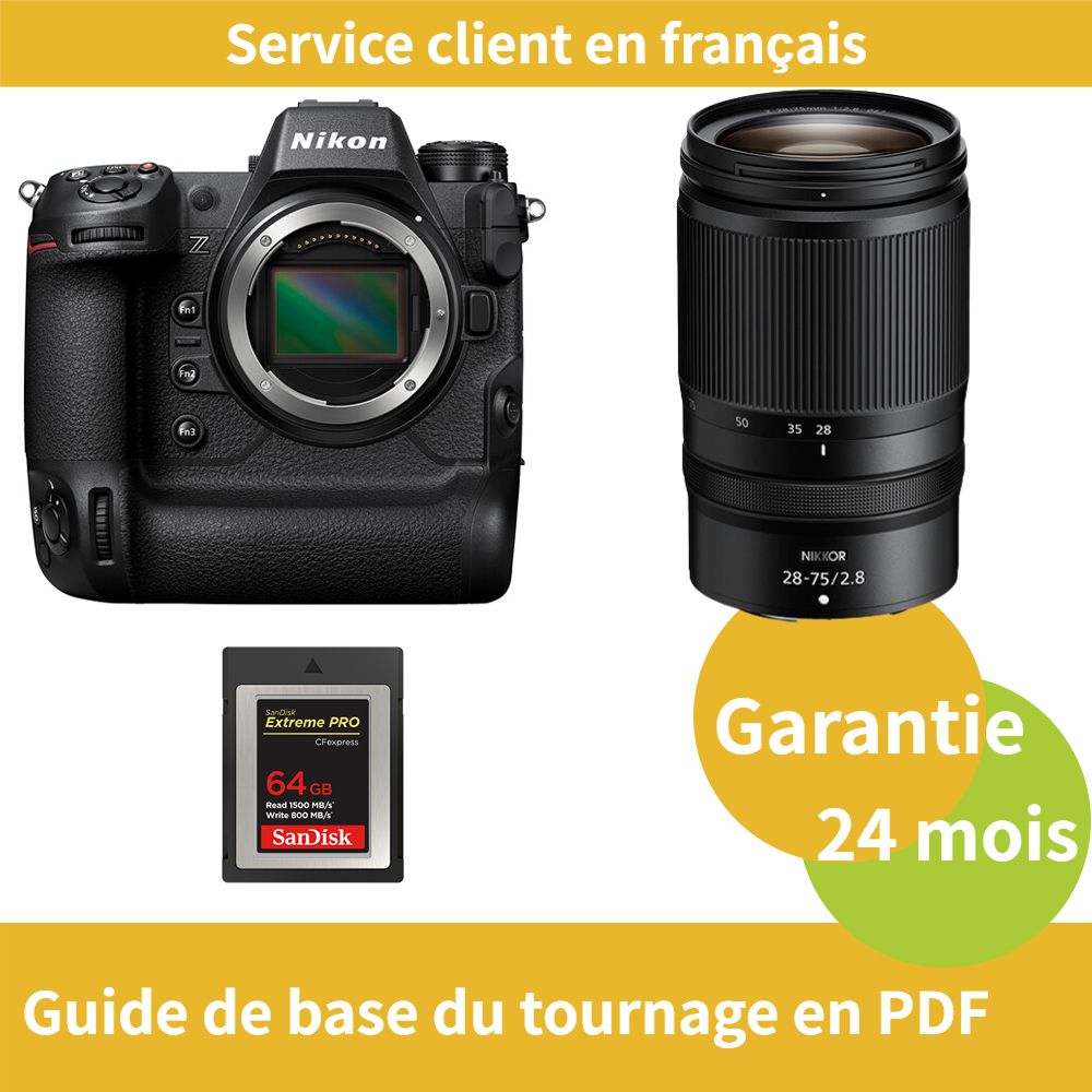 Nikon Z9 Camera+Objectif Nikon Z 28 75mm f2.8 NIKKOR+SanDisk Extreme SD card PRO CFexpress Type B - vue 4