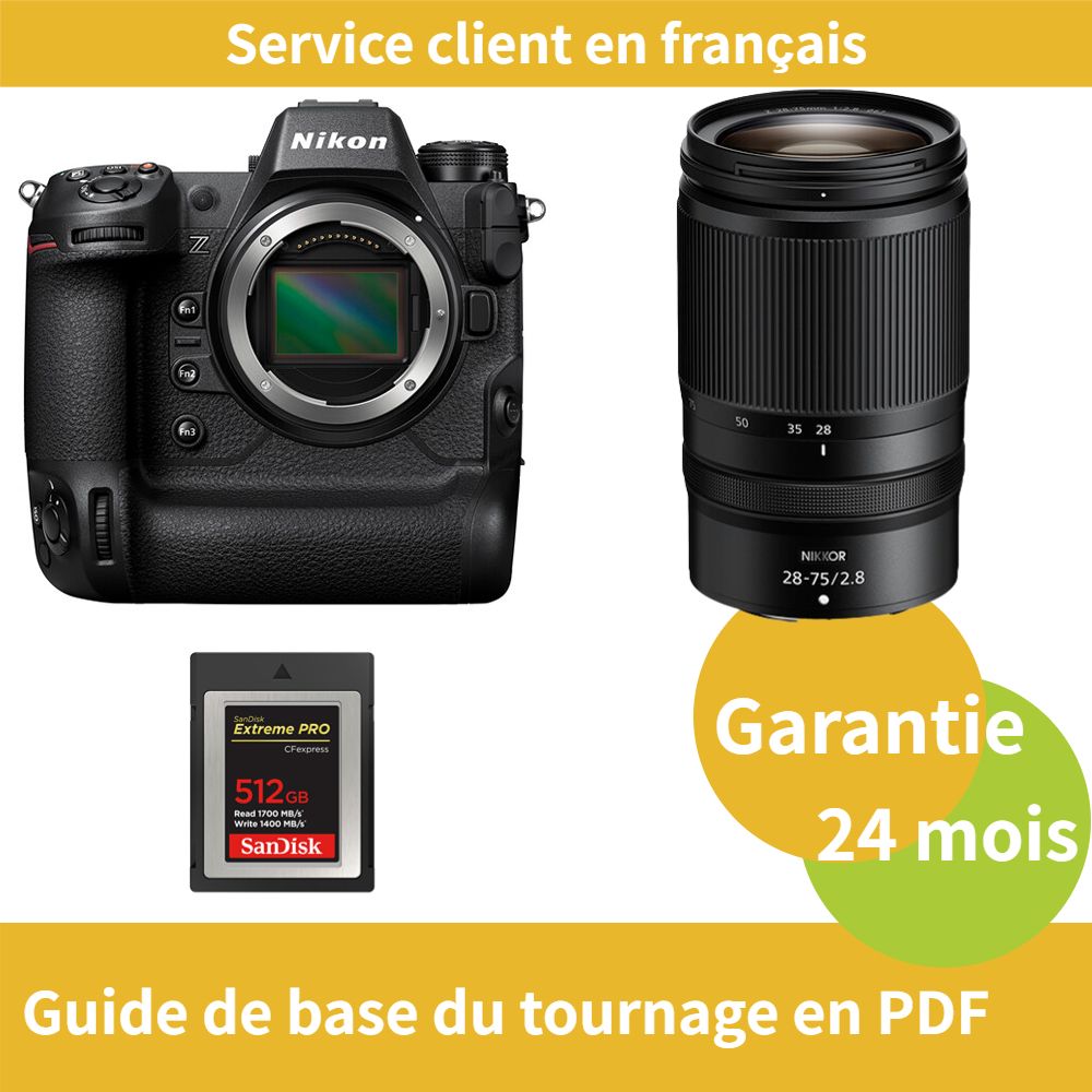 Nikon Z9 Camera+Objectif Nikon Z 28 75mm f2.8 NIKKOR+SanDisk Extreme SD card PRO CFexpress Type B - vue 2