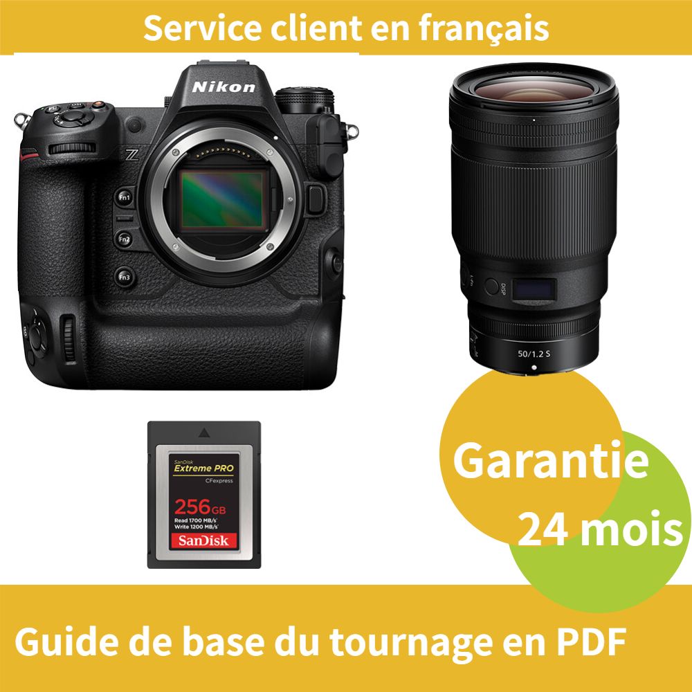 Nikon Z9 Camera+Objectif Nikon Z 50mm f1.2 Nikkor+SanDisk Extreme SD card PRO CFexpress Type B - vue 3